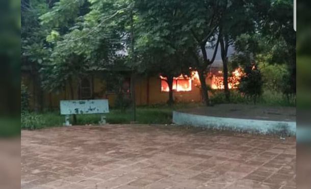Terroristas provocan incendio en CDI Arlen Siu en Unan Managua
