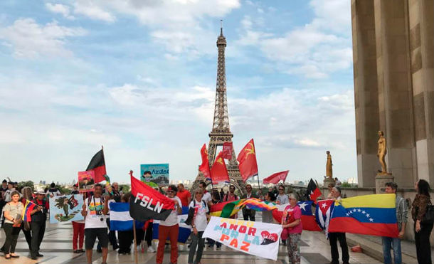 Celebran en París el 39/19 lleno de solidaridad internacional por la Paz en Nicaragua