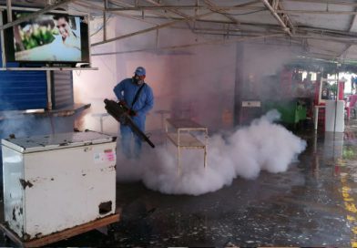 Minsa realiza jornada de limpieza y fumigación en Parque Central y el barrio Santa Rosa de Chinandega