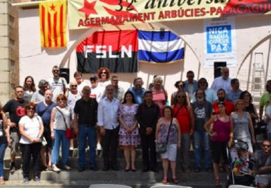 Acto de Solidaridad con el Gobierno Sandinista en Arbúcies, Cataluña
