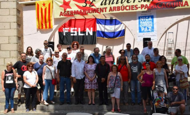 Acto de Solidaridad con el Gobierno Sandinista en Arbúcies, Cataluña
