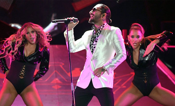 El cantante Maluma durante un concierto en Las Vegas, Nevada. 5 de mayo de 2018. Ethan Miller / AFP