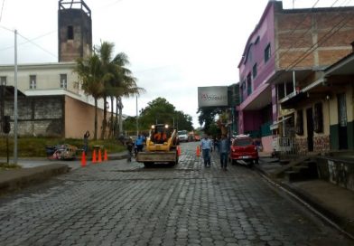 Reparan calles adoquinadas en Jinotega