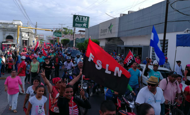 Calles chinandeganas repletas de pueblo exigiendo justicia y reparación para las víctimas del terrorismo golpista