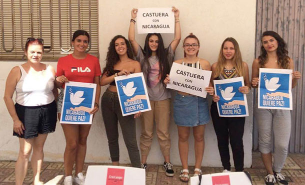 Expresiones de apoyo y deseos de Paz para Nicaragua