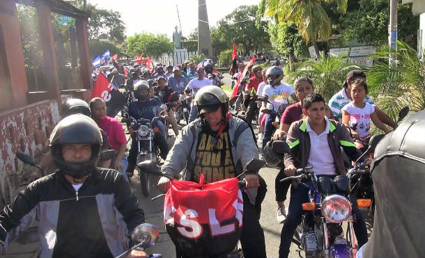 Nindiriseños salen en caravana exigiendo justicia y reparación para las víctimas del terrorismo golpista