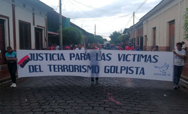 Chichigalpa realiza caravana por la justicia para las víctimas del terrorismo golpista