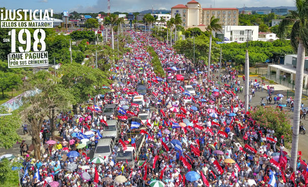Pueblo nicaragüense participa en caminata pidiendo justicia por las víctimas del terrorismo golpista
