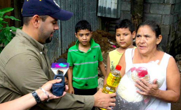 Gobierno Sandinista retoma la entrega de paquetes solidarios a familias pobres