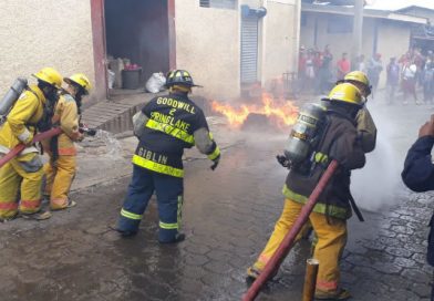 Simulacro de incendio en el mercado Alfredo Lazo de Estelí
