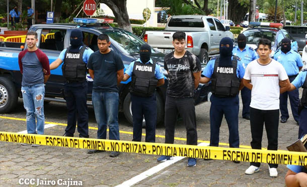 Policía presenta a grupo terrorista dirigido por Edwin Carcache