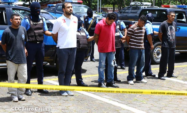 Policía Nacional presenta a terroristas que operaban en Managua y Chontales