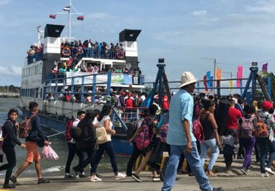 Puerto San Jorge abarrotado de turistas que viajan a la Expo Ometepe 2018