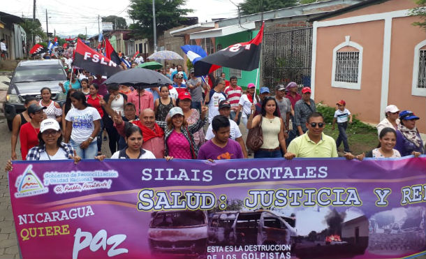 Chontales: Familias desarrollan caravana y caminatas pidiendo justicia y paz en Juigalpa