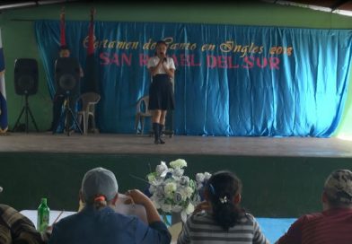 San Rafael del Sur: Estudiantes participan en certamen de canto de inglés