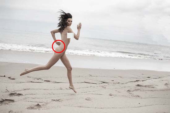 supuesta foto de la famosa supermodelo Kendall Jenner desnuda