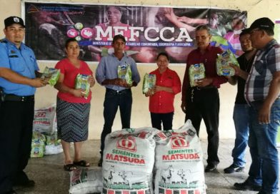 Chontales: MEFCCA entrega semilla de pasto mejorado a pequeños productores de Villa Sandino