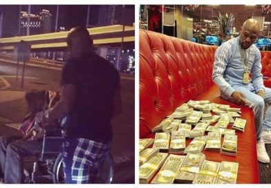(+Video) Floyd Mayweather crea reto viral solidario tras regalarle dinero a un indigente