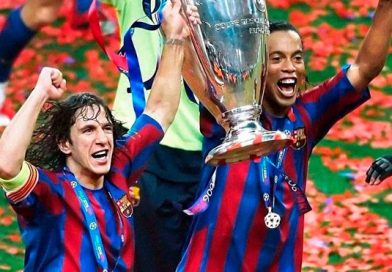 (+Video) Ronaldinho le hace tremendo caño a Puyol ¿Qué creen? ¡Se enojó!