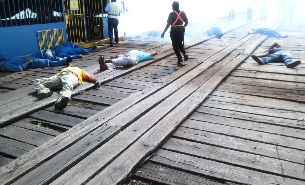 Caribe Norte: Sinapred realiza ejercicio de preparación en el muelle de Bilwi