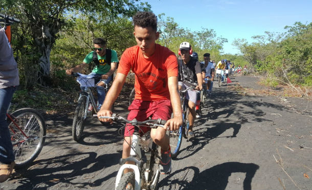 Malpaisillo: Realizan rally ciclístico rumbo al Cerro Negro