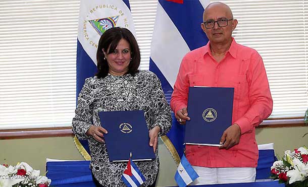 Nicaragua y Cuba firman Convenio específico de cooperación cultural