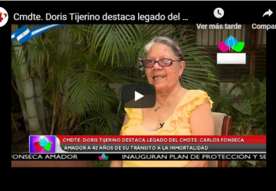 Cmdte. Doris Tijerino destaca legado del Cmdte. Carlos Fonseca Amador a 42 años de su tránsito a la inmortalidad