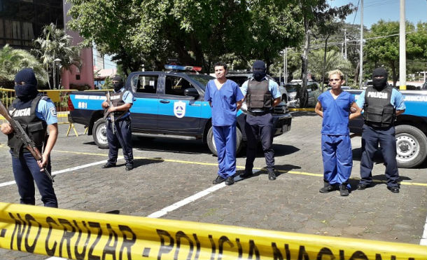 Policía Nacional presenta a terroristas jefes de tanques en Sutiaba