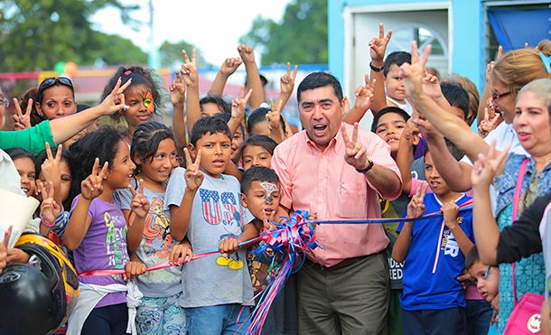 Managuas inauguran la rehabilitación de dos espacios de entretenimiento familiar