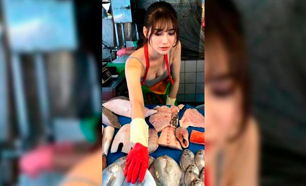 Conoce a la vendedora de pescado más bella de Taiwán