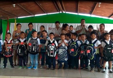 San Rafael del Sur: Estudiantes del centro escolar Ricardo Morales Avilés reciben paquetes escolares