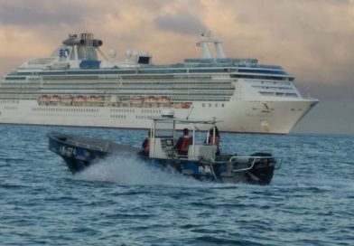 Fuerza Naval brindó protección y seguridad al arribo del crucero Coral Princess, en la bahía de San Juan del Sur