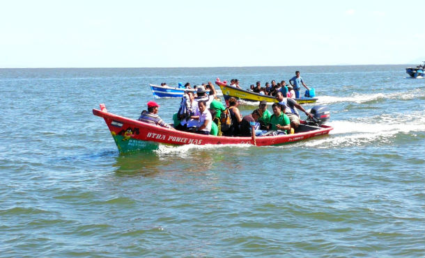 El Viejo: Feligreses realizan Purísima Acuática por primera vez en el Golfo de Fonseca