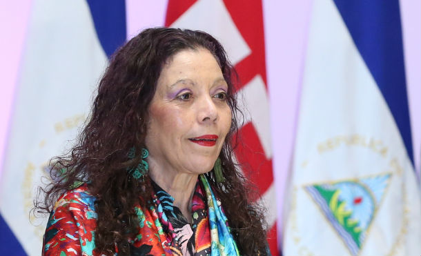 Rosario Vicepresidenta de Nicaragua después del Acto de la XXIII Graduación de Cadetes del Ejército de Nicaragua 11 de Diciembre del 2018