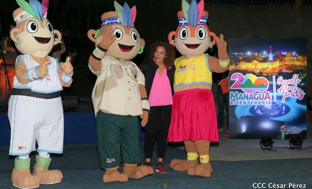 Alcaldesa de Managua presenta a la mascota Malli símbolo del Bicentenario de Managua