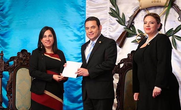 Embajadora de Nicaragua en Guatemala presenta cartas credenciales al Presidente Jimmy Morales