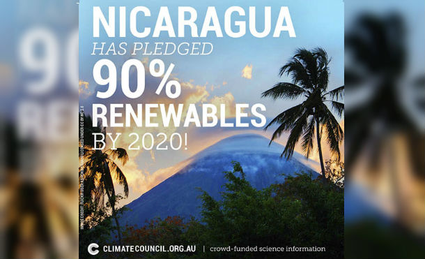 Nicaragua entre los 11 países líderes a nivel mundial en el desarrollo de fuentes de energía renovable