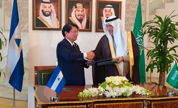 Cancilleres de Nicaragua y del Reino de Arabia Saudita sostienen importante encuentro en Riad
