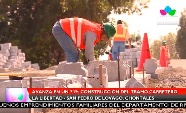 Avanza construcción de carretera entre La Libertad y San Pedro de Lóvago