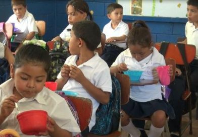 San Rafael del Sur: Niños y niñas reciben merienda escolar gracias al Buen Gobierno sandinista