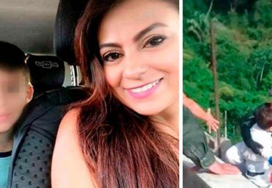 Mujer se lanza de un puente con su hijo en brazos / Foto: Redes Sociales