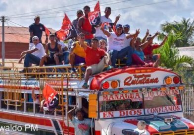 Familias sandinistas de Bilwi y Waspam se desbordan celebrando el triunfo del FSLN