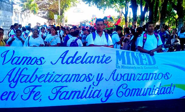 Nindirí celebró el 39 aniversario de la Gran Cruzada Nacional de Alfabetización