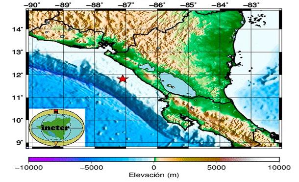 Fuerte sismo sacude el Pacífico de Nicaragua