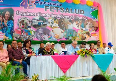 Fetsalud celebra 45 años de compromiso con el pueblo y con la Revolución Popular Sandinista