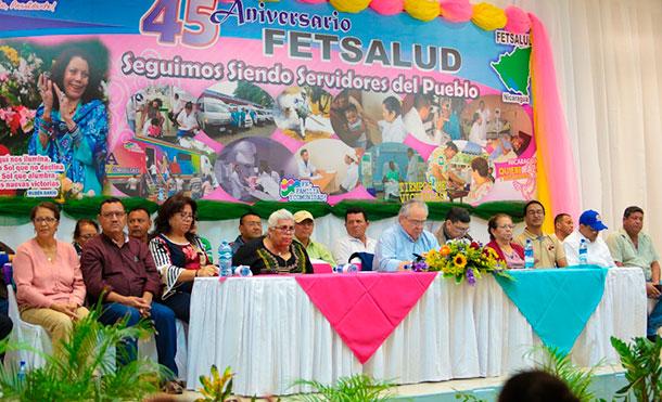 Fetsalud celebra 45 años de compromiso con el pueblo y con la Revolución Popular Sandinista