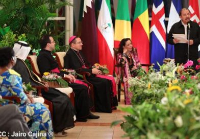 Presidente Daniel Ortega y vicepresidenta Rosario Murillo reciben cartas credenciales de nuevos embajadores