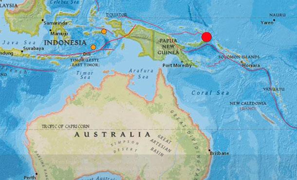 Alerta de tsunami tras terremoto de 7,7 en Papúa Nueva Guinea