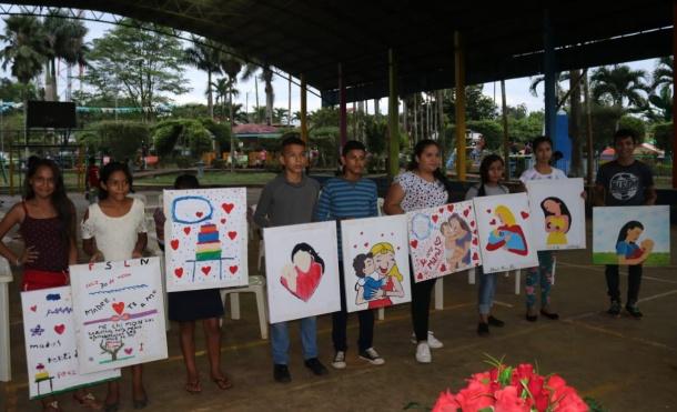 Alcaldía de Nueva Guinea realiza concurso de pintura Amor de Madre