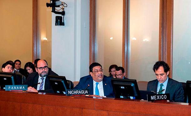 Nicaragua ante la OEA reitera indeclinable compromiso del Gobierno en el cumplimiento responsable de los acuerdos consensuados en la Mesa de Negociación